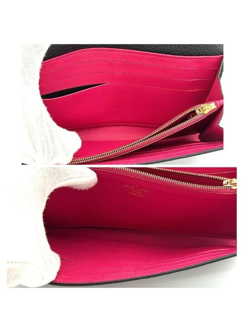 Louis Vuitton Wallet Portefeuille Capucines Black Pink